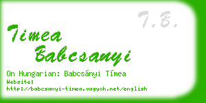 timea babcsanyi business card